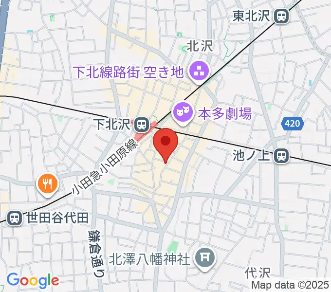 下北沢WAVERの地図