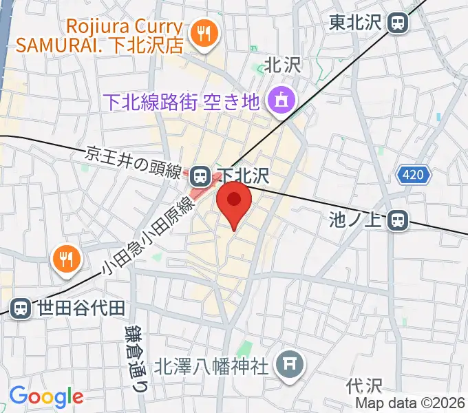 下北沢WAVERの地図