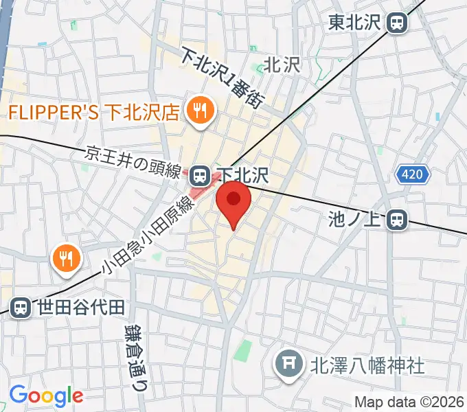 下北沢WAVERの地図