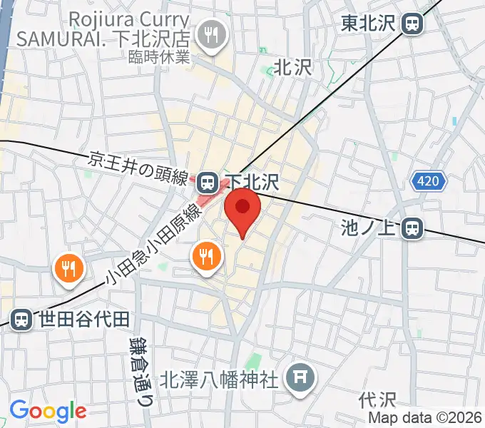 下北沢WAVERの地図