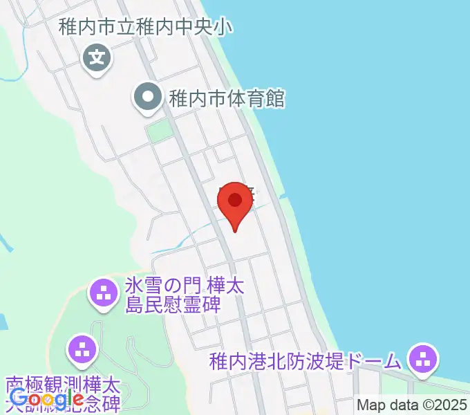 稚内エビナイベントホールの地図