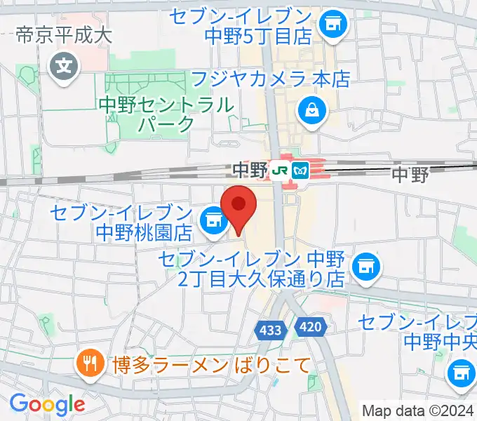 サウンドスタジオノア 中野店の地図