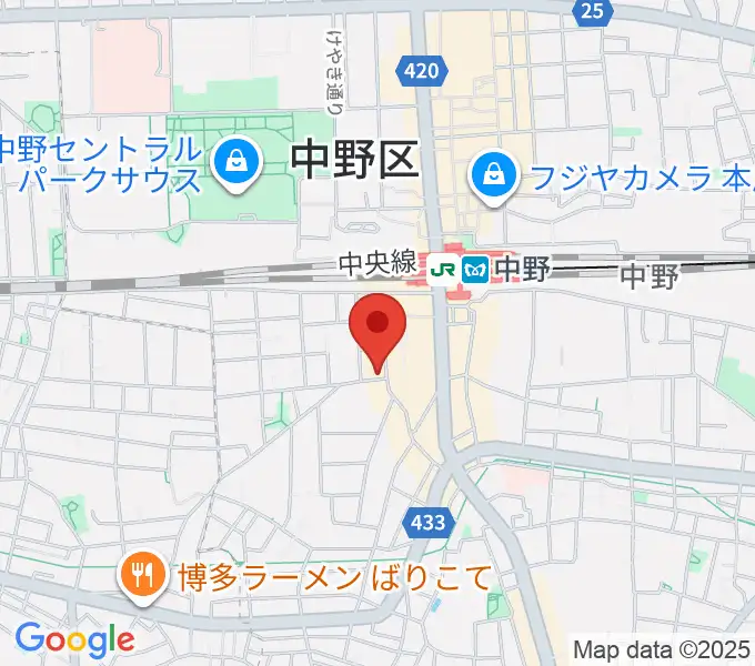 サウンドスタジオノア 中野店の地図