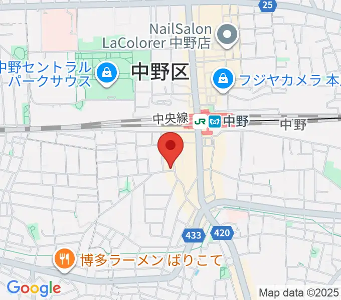 サウンドスタジオノア 中野店の地図