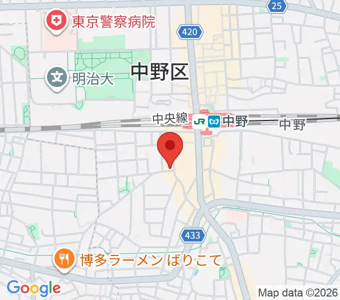 サウンドスタジオノア 中野店の地図