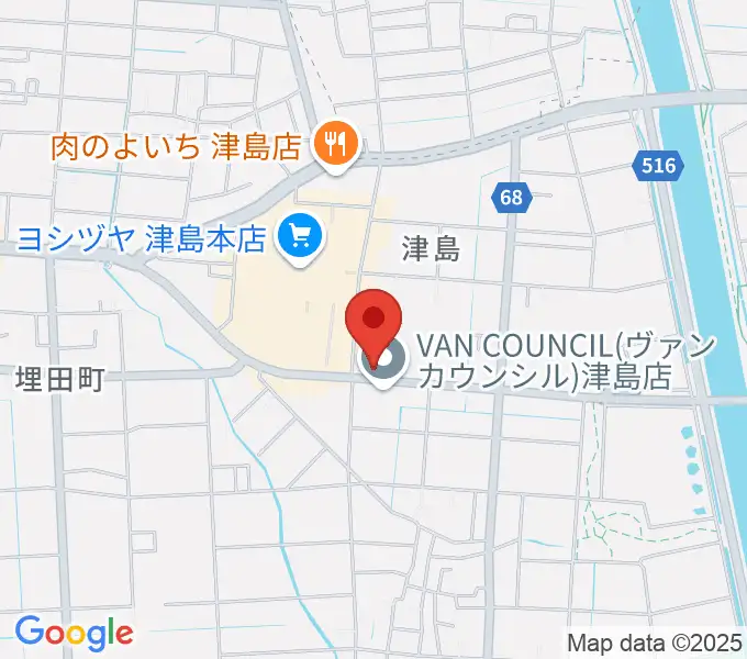 津島グランツの地図