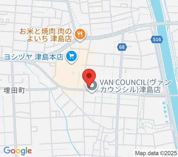 津島グランツの地図