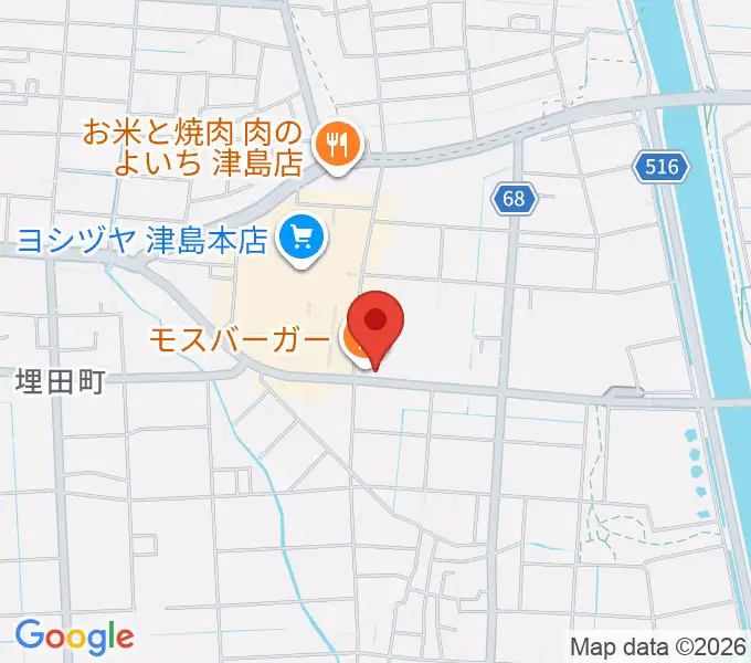 津島グランツの地図