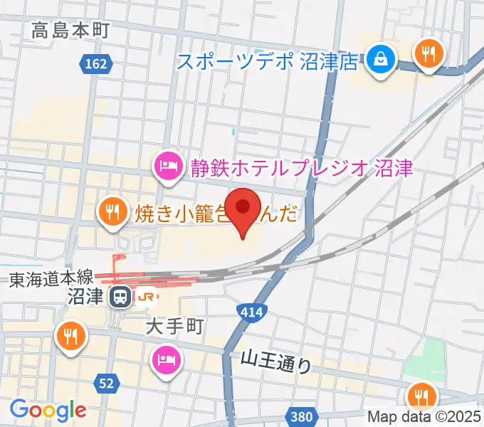 キラメッセぬまづの地図