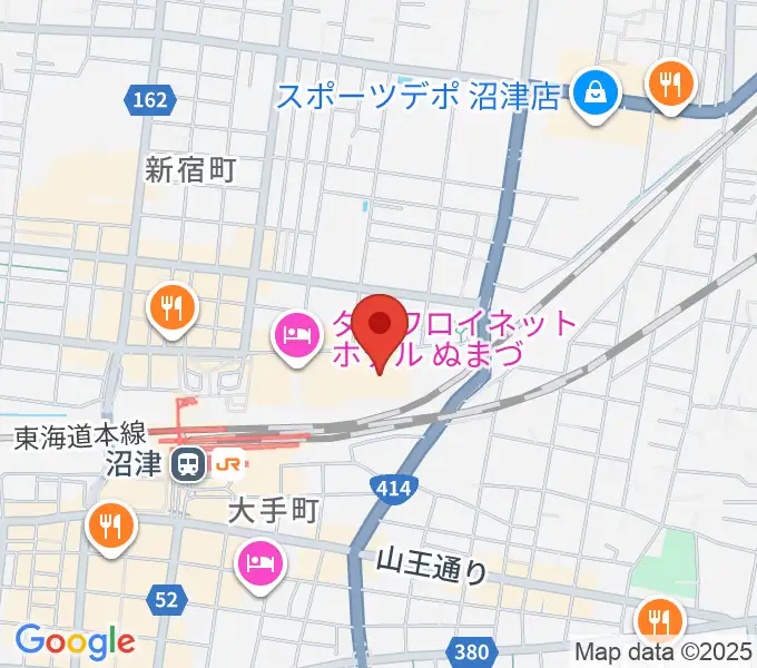 キラメッセぬまづの地図
