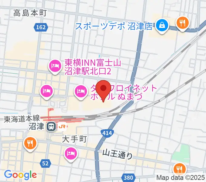 キラメッセぬまづの地図