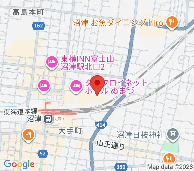 キラメッセぬまづの地図