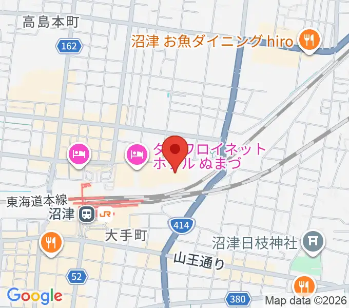 キラメッセぬまづの地図