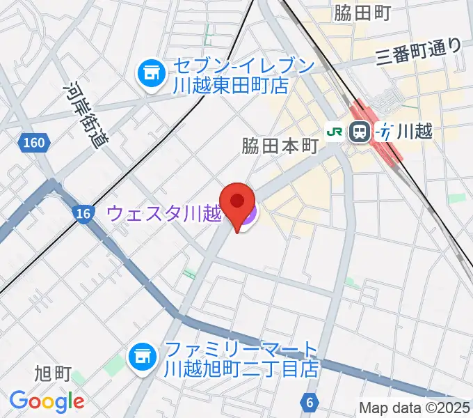 ウェスタ川越の地図