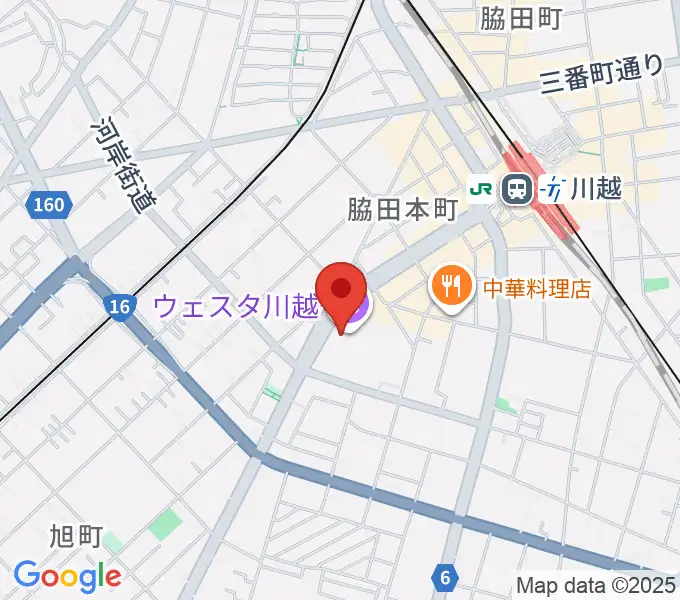 ウェスタ川越の地図