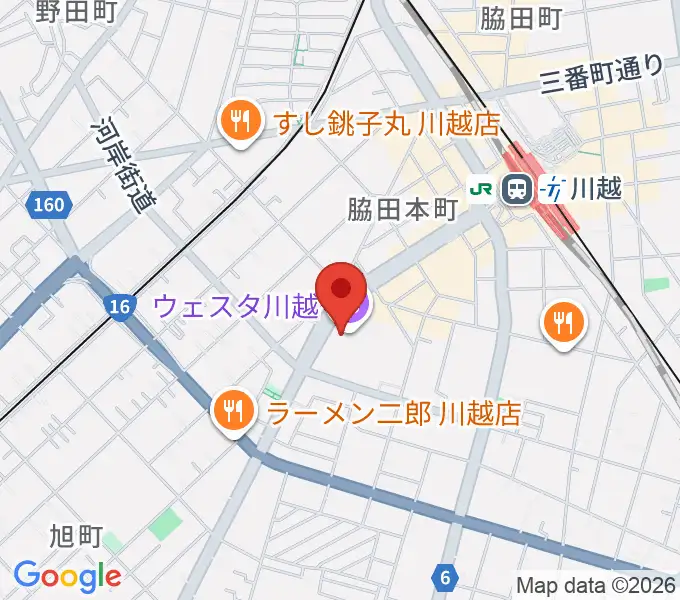 ウェスタ川越の地図