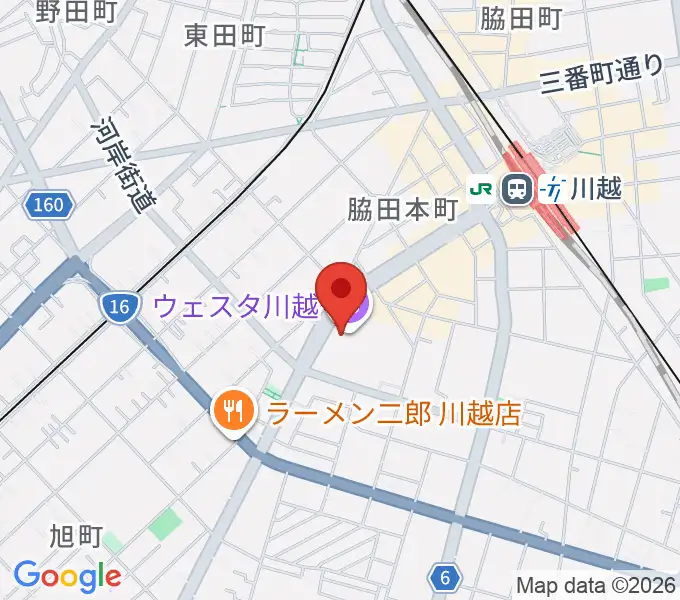 ウェスタ川越の地図