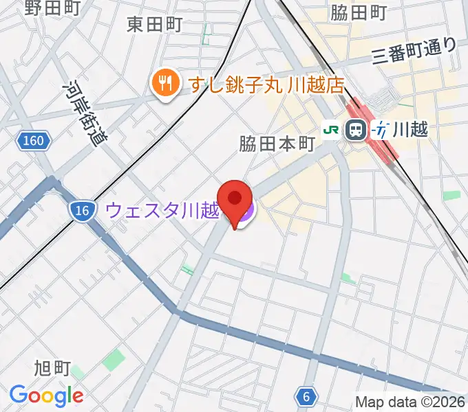 ウェスタ川越の地図
