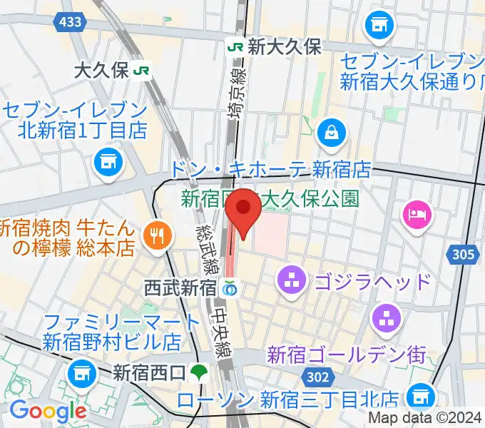 新宿バティオスの地図