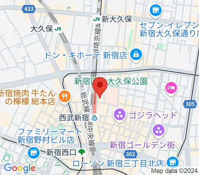 新宿バティオスの地図