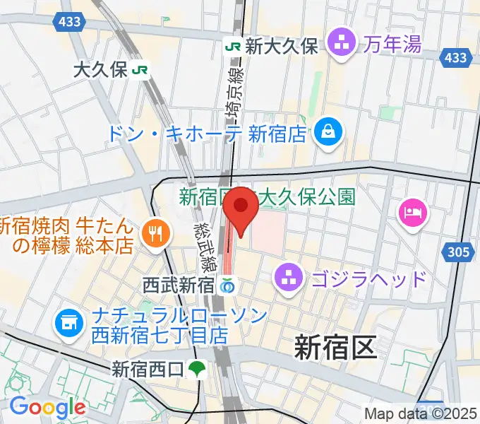 新宿バティオスの地図