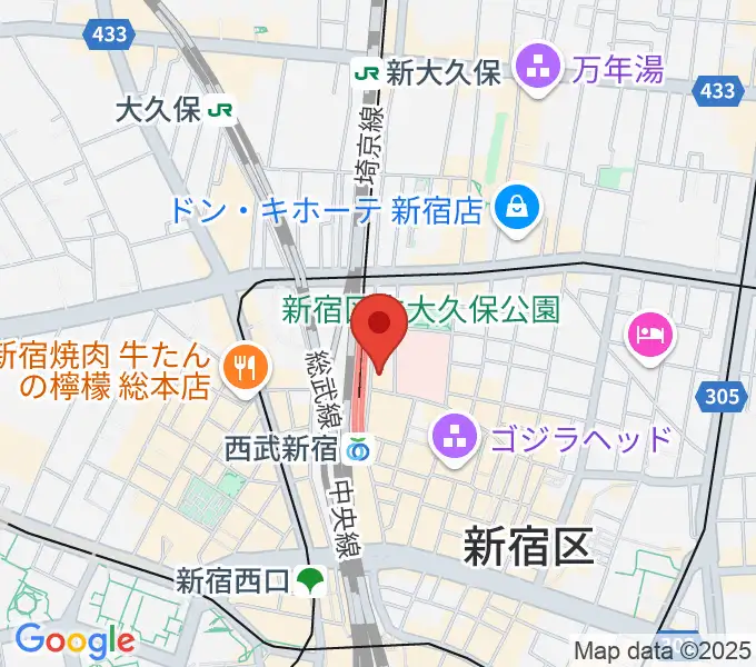 新宿バティオスの地図