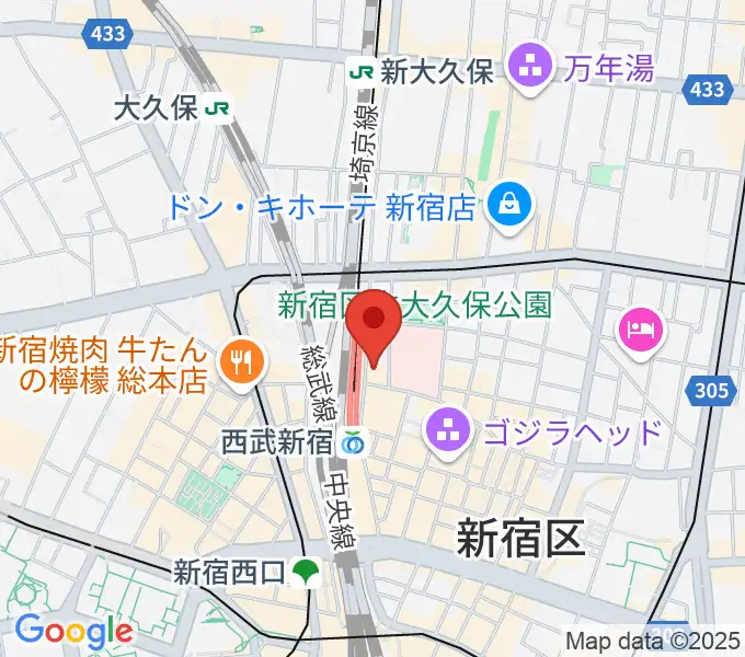 新宿バティオスの地図