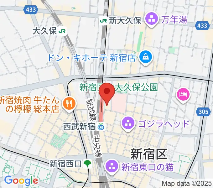 新宿バティオスの地図