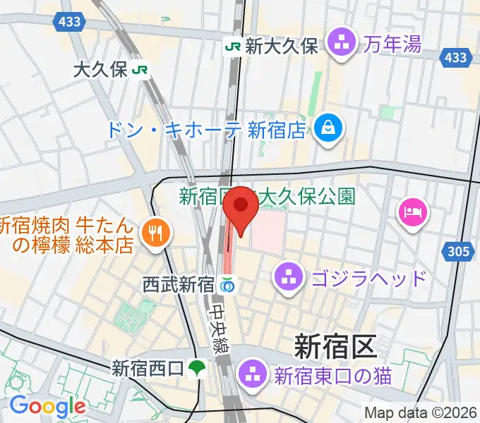 新宿バティオスの地図