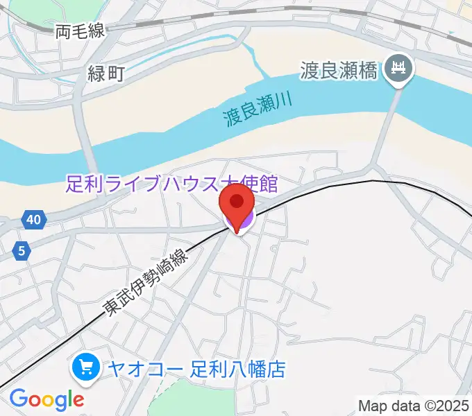 足利ライブハウス大使館の地図