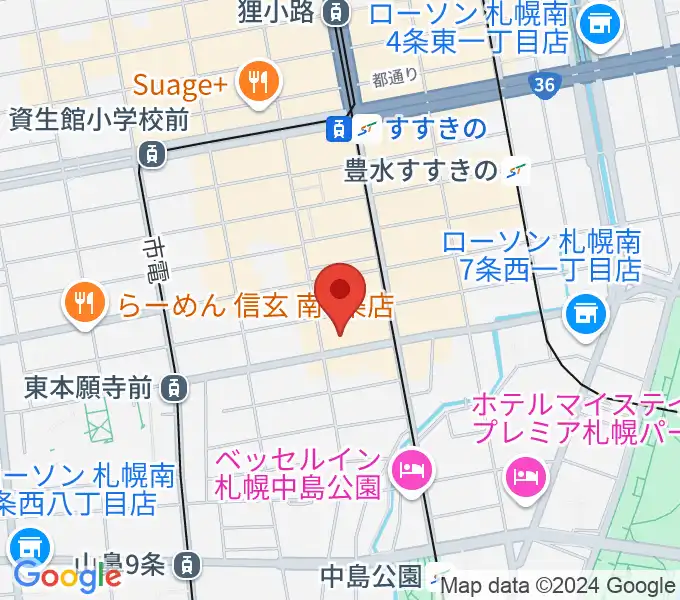 札幌ユニオンフィールドの地図