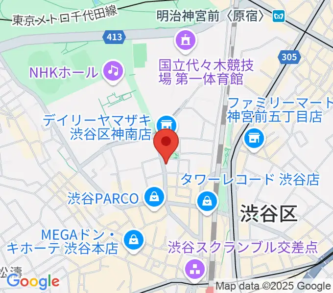 nagomix渋谷の地図