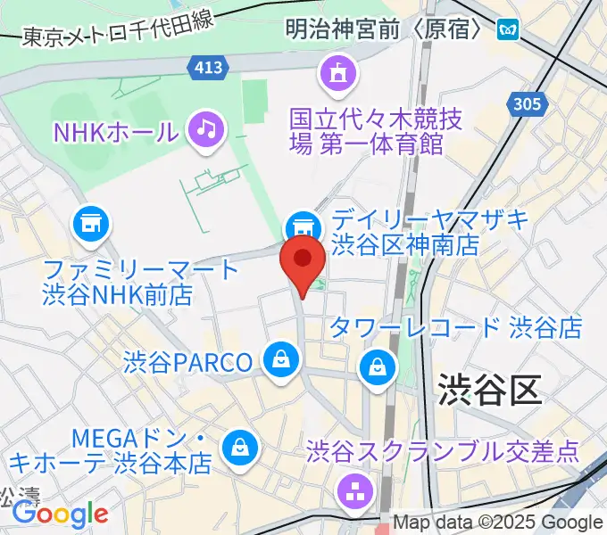 nagomix渋谷の地図