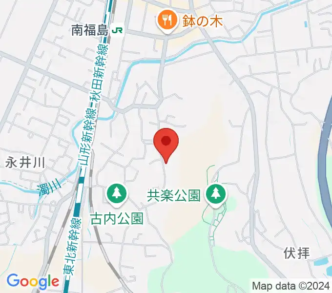 南福島ミュージックルームの地図