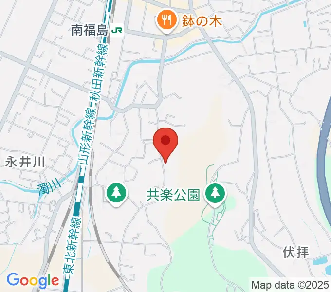 南福島ミュージックルームの地図
