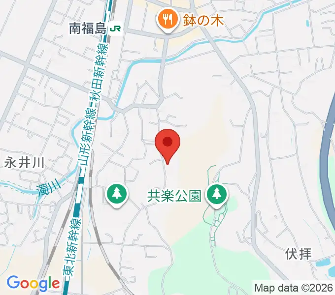 南福島ミュージックルームの地図