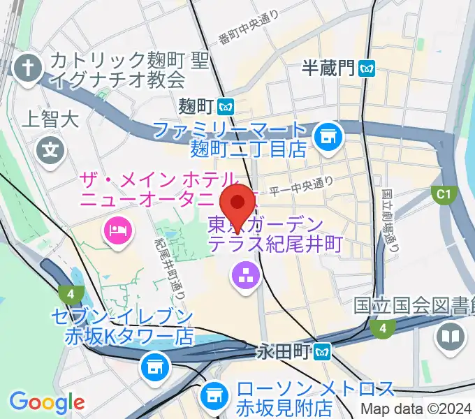 紀尾井町サロンホールの地図