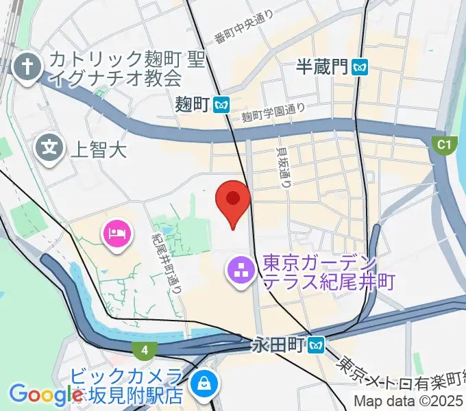 紀尾井町サロンホールの地図