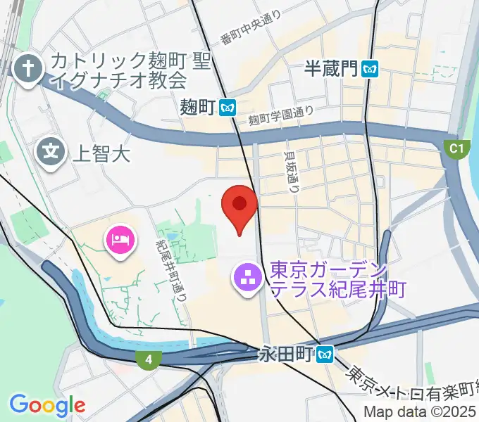 紀尾井町サロンホールの地図