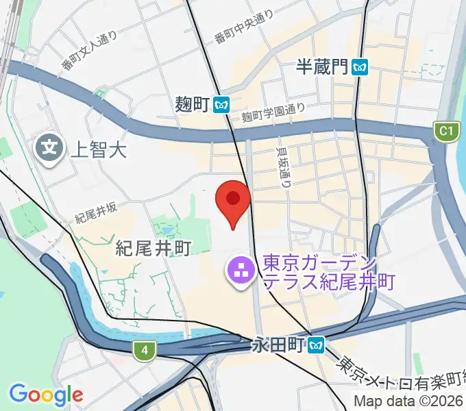 紀尾井町サロンホールの地図