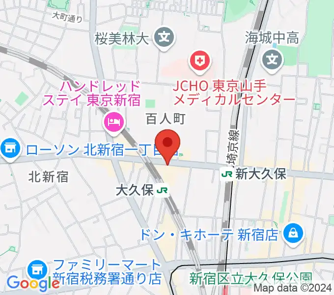 大久保HOTSHOTの地図