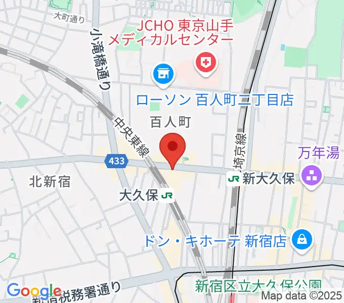 大久保HOTSHOTの地図