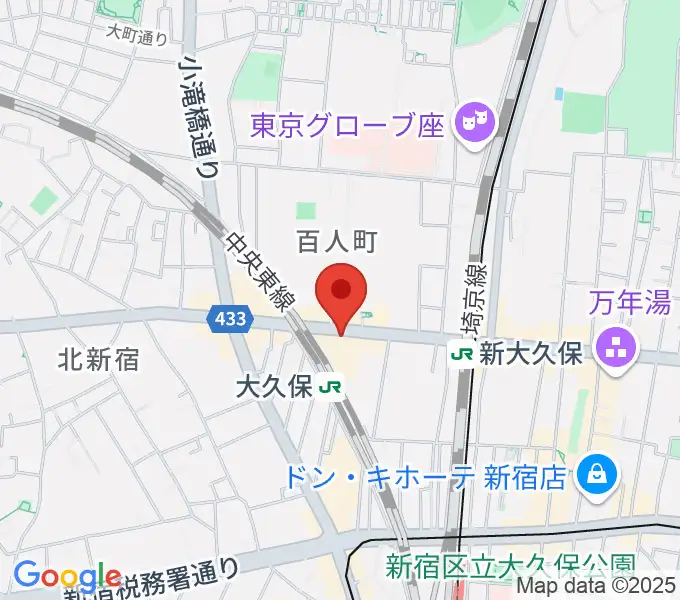 大久保HOTSHOTの地図