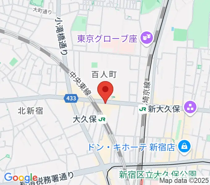 大久保HOTSHOTの地図