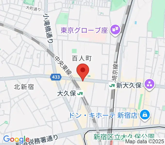 大久保HOTSHOTの地図
