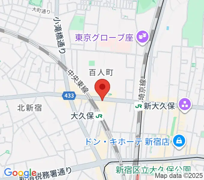 大久保HOTSHOTの地図
