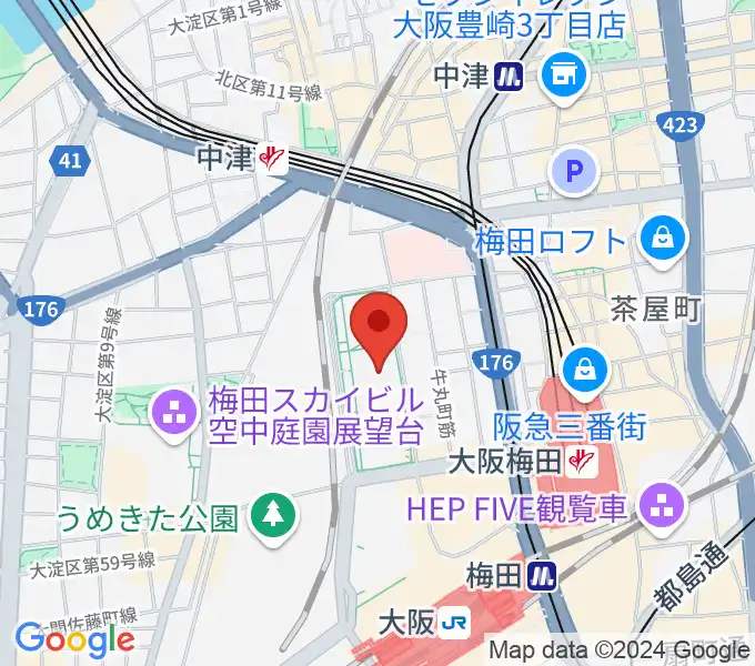 グランフロント大阪 ナレッジシアターの地図