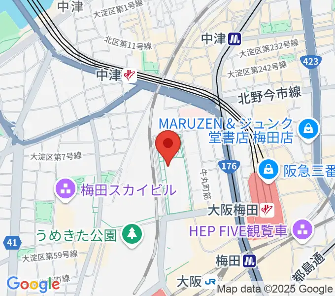 グランフロント大阪 ナレッジシアターの地図