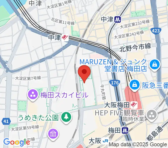 グランフロント大阪 ナレッジシアターの地図