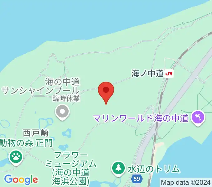 海の中道海浜公園 野外劇場の地図